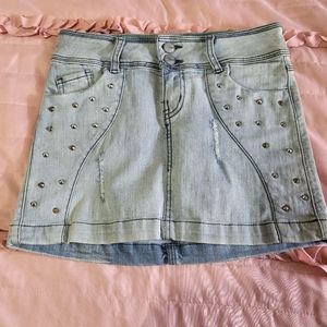 Mini Skirt,light blue, size M. Worn
